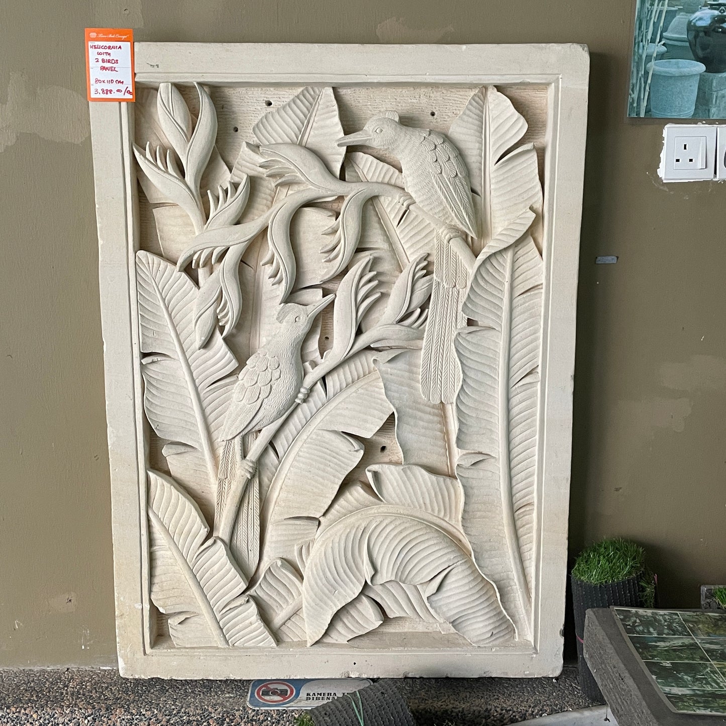 Heliconia with 2 Birds Panel